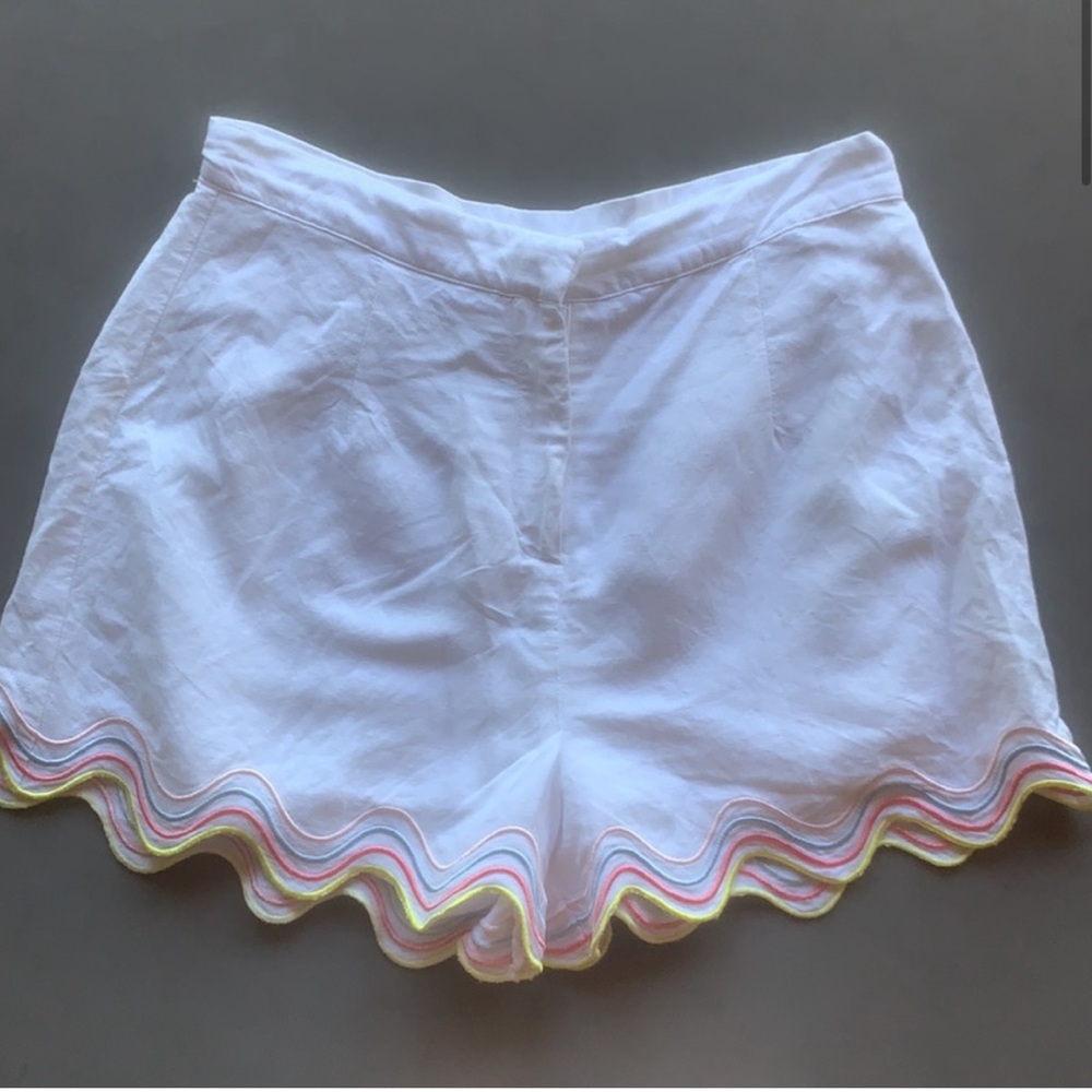 SEED Heritage White Scalloped Rainbow Short 8